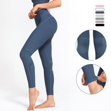 Leggings de deportes de nylon de alta calidad MESH MEHA DEL ARRILLABLE Pantalones de fitness de fitness Compresión Leggings de yoga suave